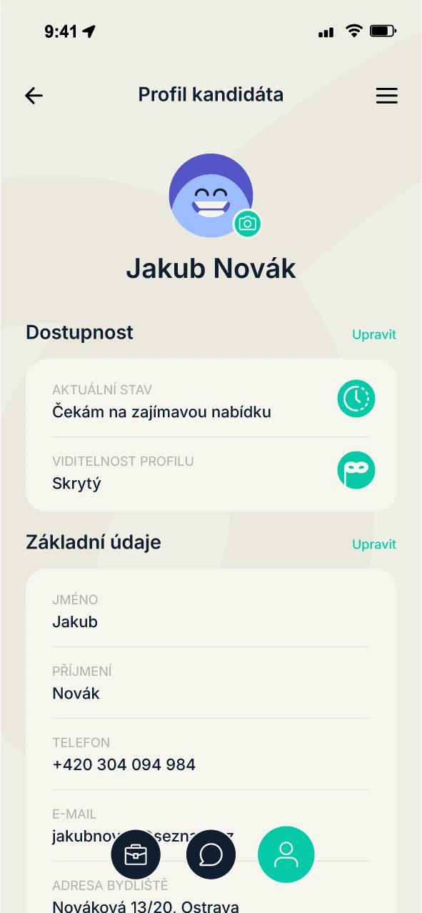 Registrace firemního profilu v aplikaci Parino